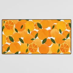 Society6 Mediterranean Oranges tapis de bureau agrumes