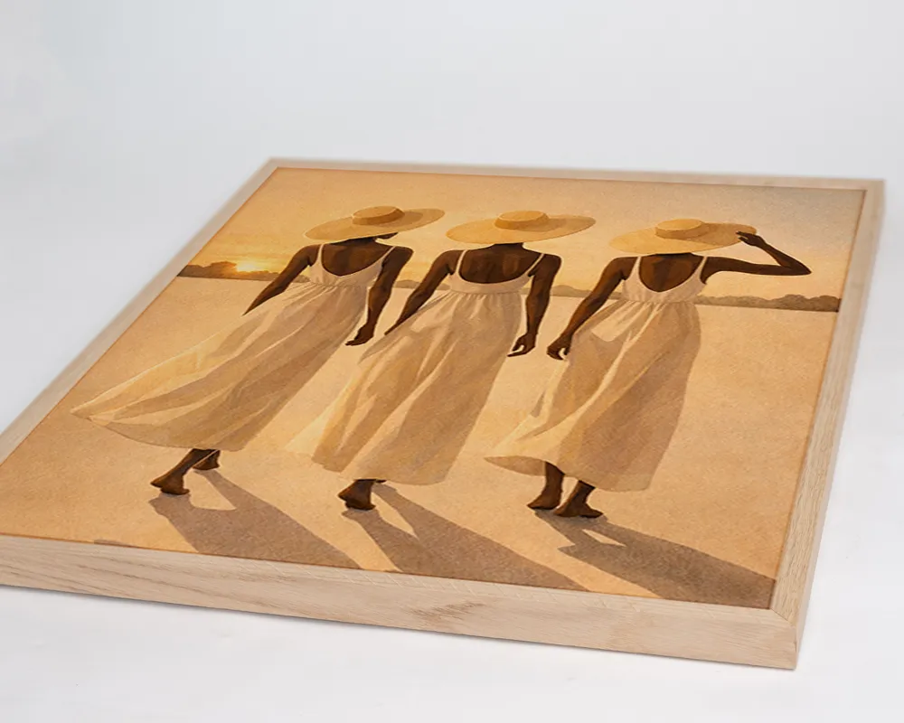 Any Image Golden Walk tableau encadré figuratif couleurs douces