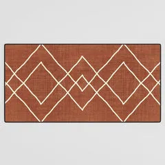 Society6 Nudo in Rust tapis de bureau grand rouille