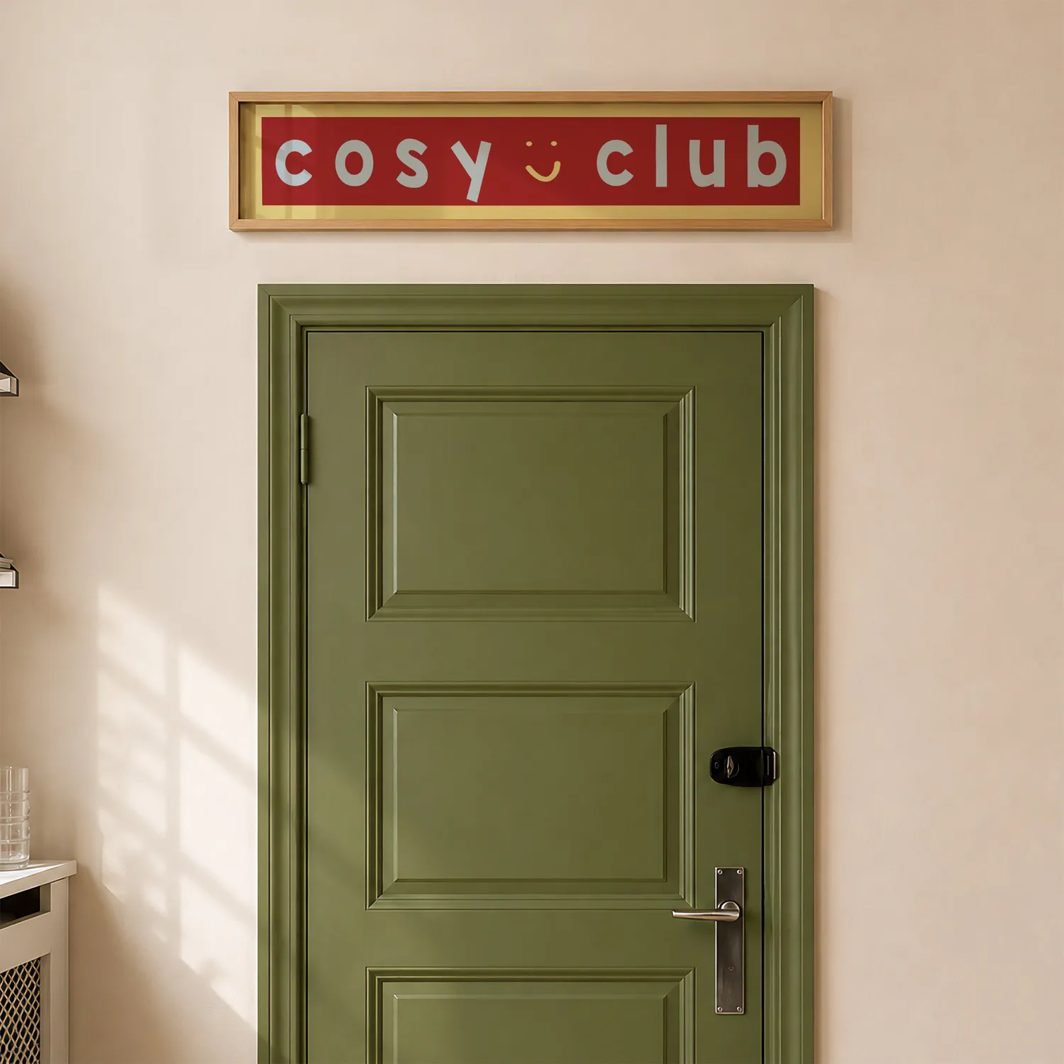 Maddison Ball Cosy Club affiche encadrée 60x12 cm panoramique