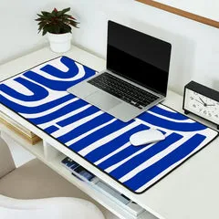 Society6 S and U tapis de bureau bleu cobalt