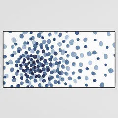 Society6 Explosion of Blue Confetti tapis de bureau bleu