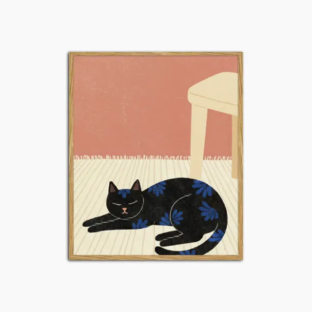 Any Image The Cozy Cat toile encadrée animal