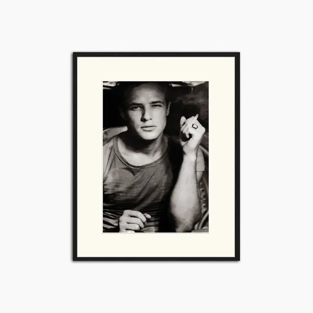 Any Image Marlon Brando tableau encadré 60x80 noir et blanc