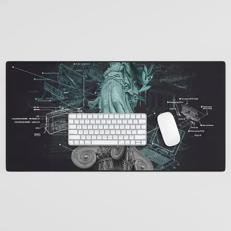 Society6 Home tapis de bureau statue Liberté