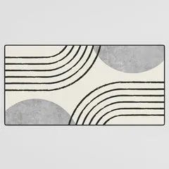 Society6 Sun Arch Double tapis de bureau gris lignes