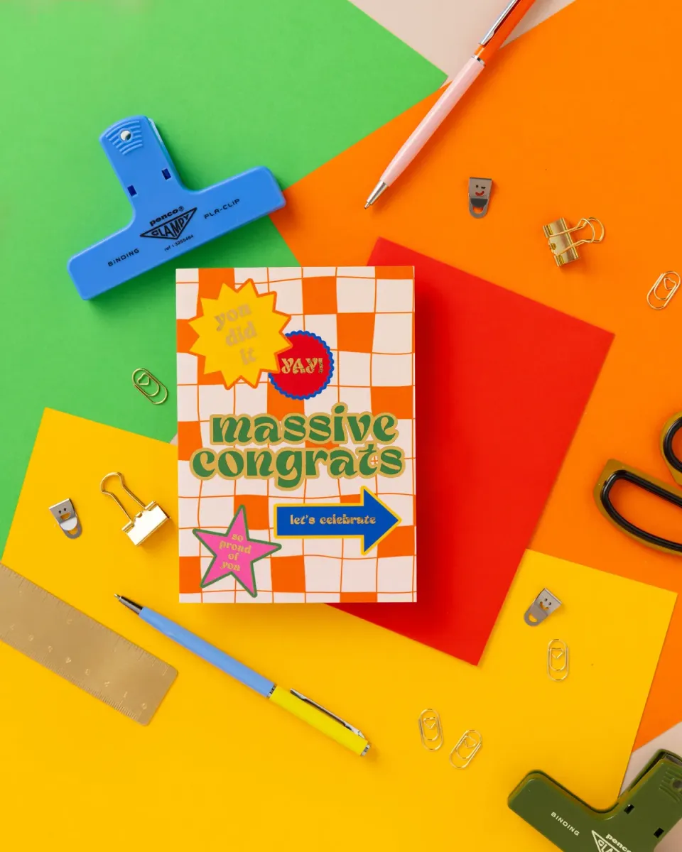 Maddison Ball Massive Congrats carte A6 foil