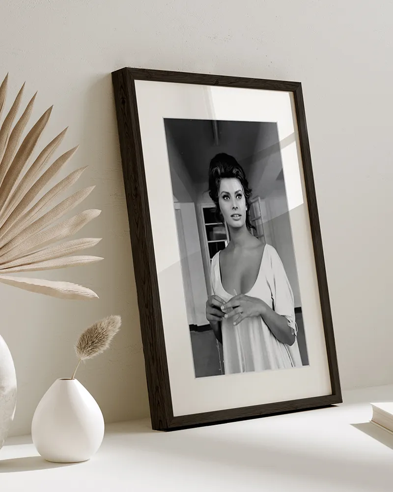 Any Image Sophia Loren Robe Blanche photo encadrée