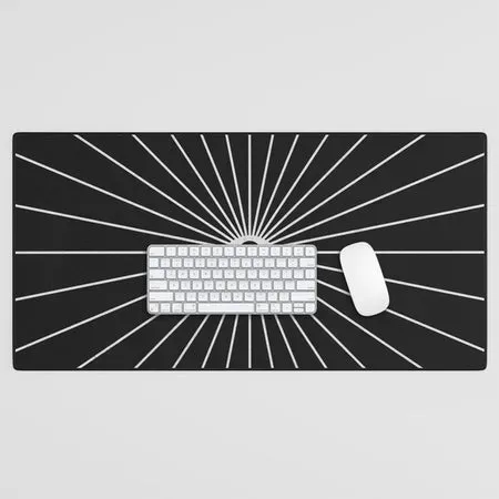 Society6 Big Brother (Inverted) tapis de bureau noir blanc