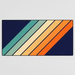 Society6 Farida tapis de bureau rayures rétro