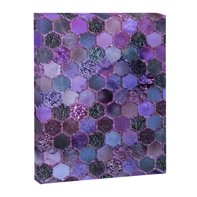 Society6 Purple Geometric Hexagonal Elegant Luxury Pattern toile violette