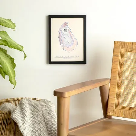 Society6 Blue Point Oysters affiche foil huîtres édition