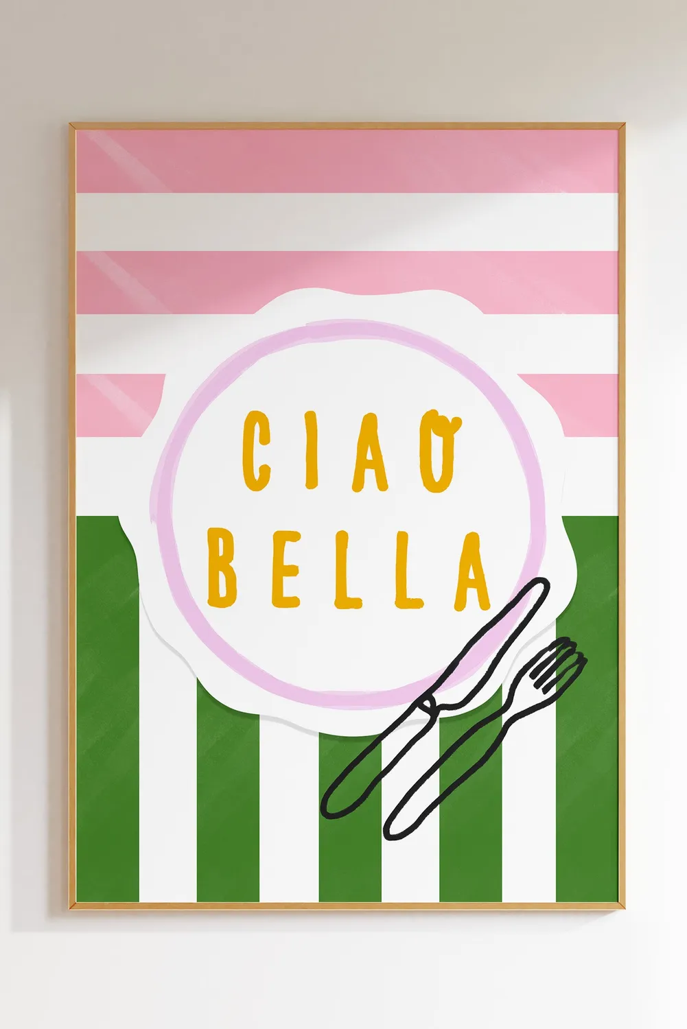 Maddison Ball Ciao Bella Plate affiche cuisine