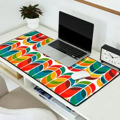 Society6 Tulip tapis de bureau tulipes géométriques