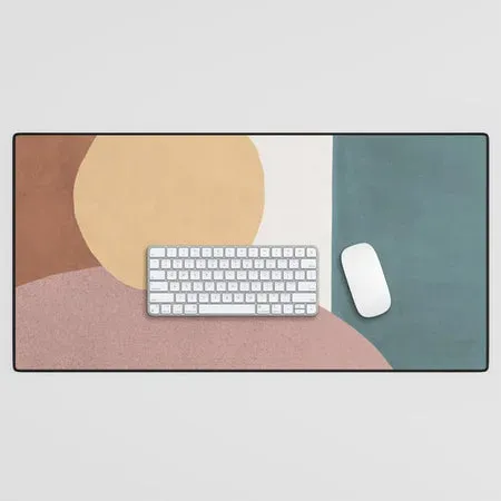 Society6 Abstract Earth 1-1 tapis de bureau formes terre