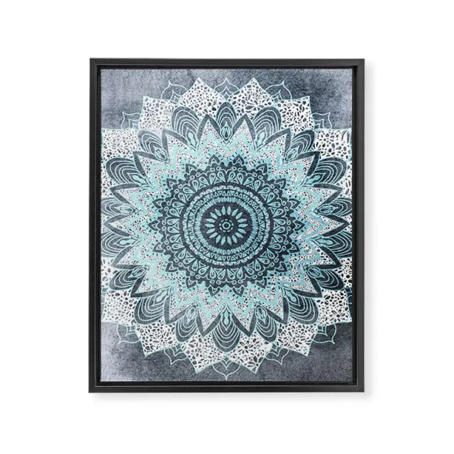 Society6 BOHOCHIC MANDALA IN BLUE toile encadrée
