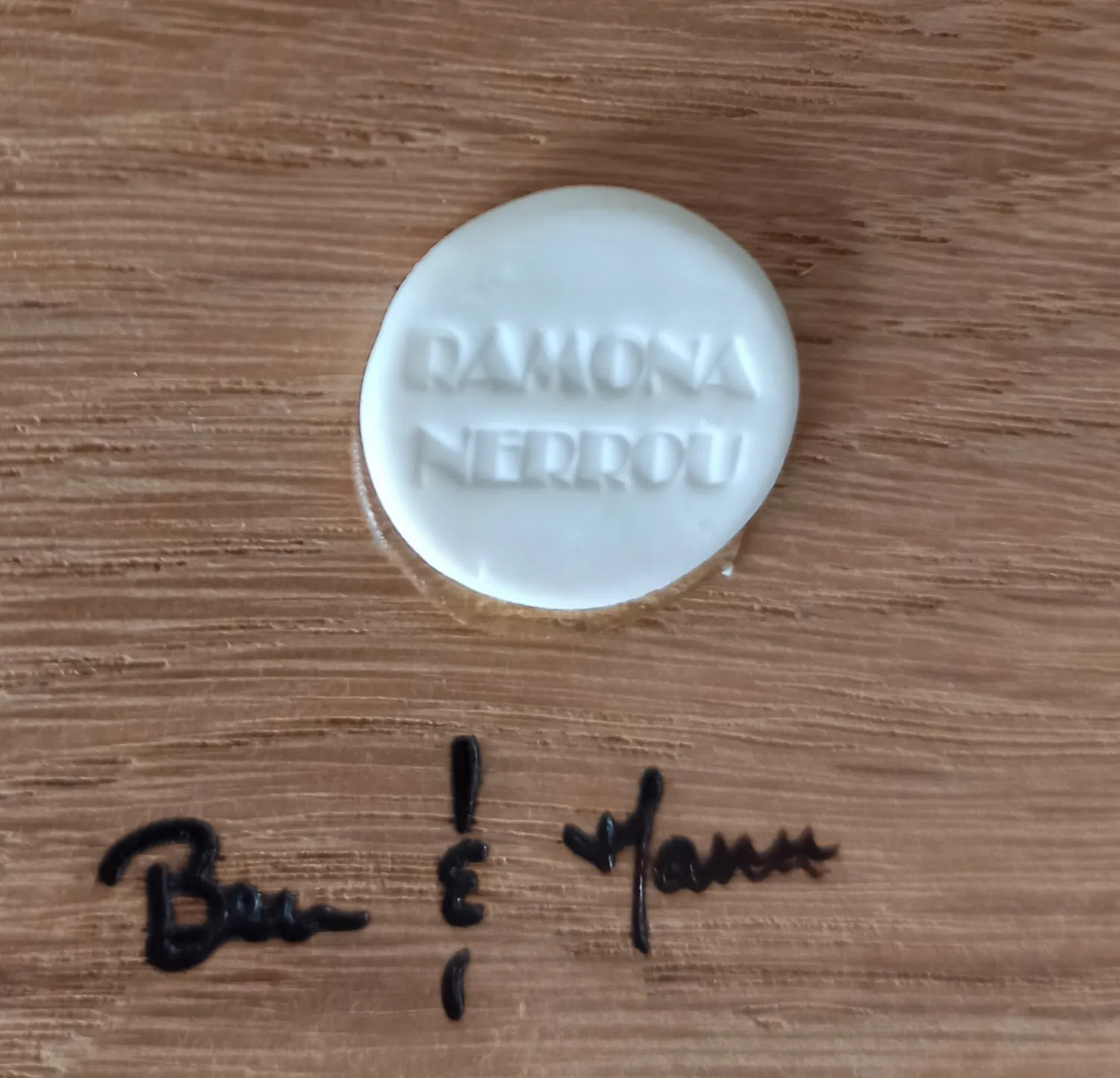Sandrine Ramona Mer de glace œuvre murale chêne porcelaine
