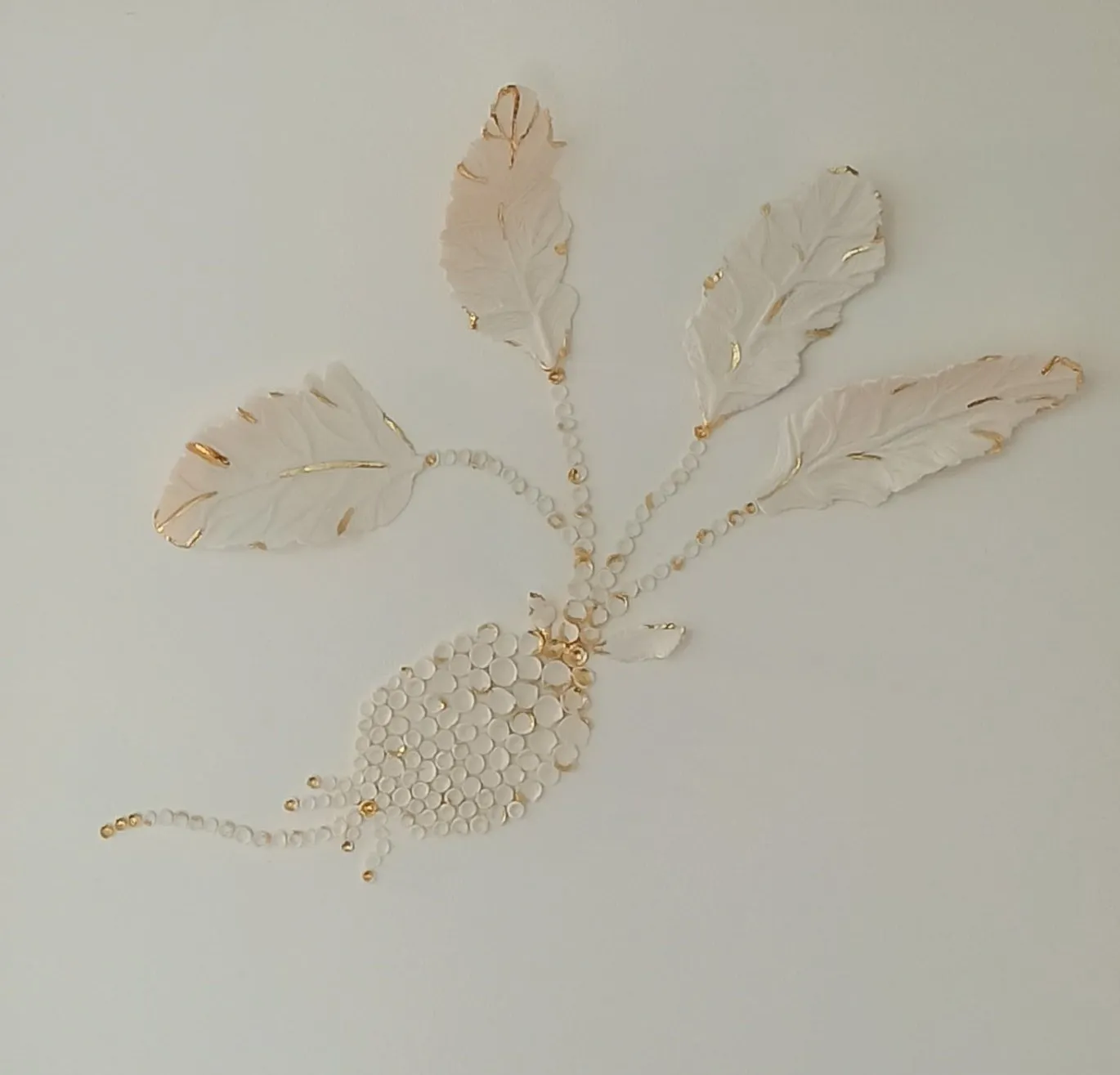 Sandrine Ramona Fruit de la terre tableau porcelaine encadré 45,5 cm