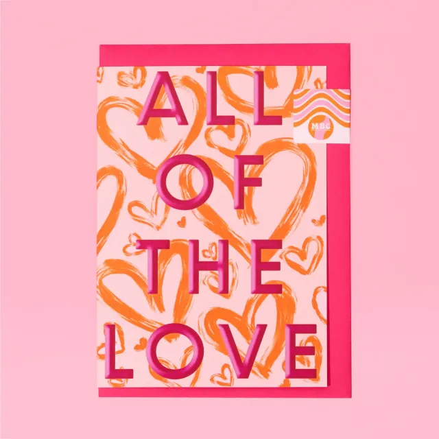 Maddison Ball All Of The Love carte orange et rose