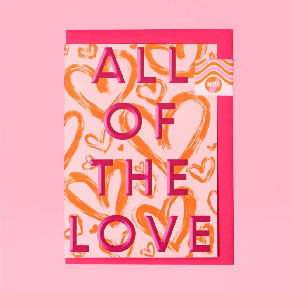 Maddison Ball All Of The Love carte orange et rose