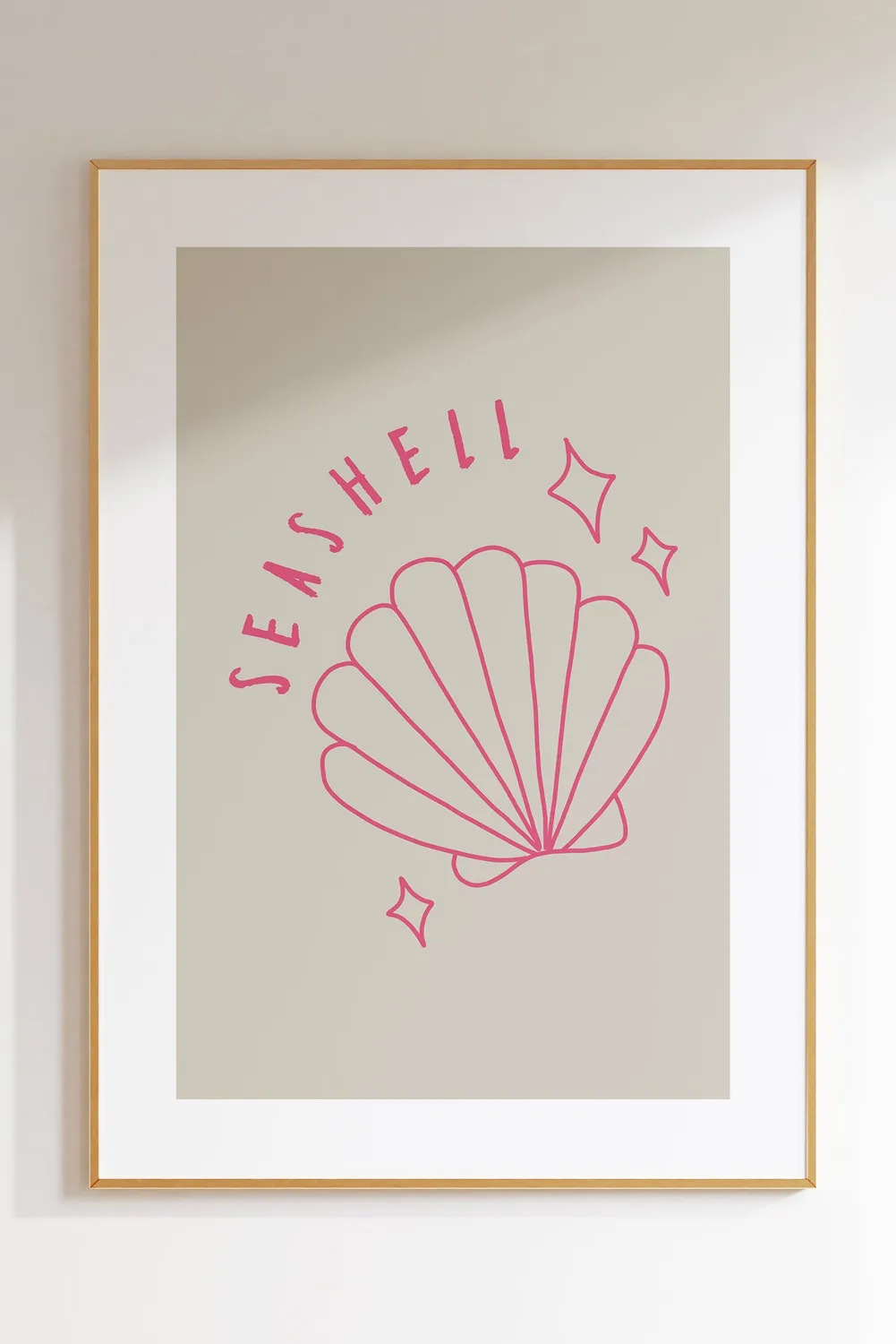 Maddison Ball Seashell affiche coquillage papier mat tropical