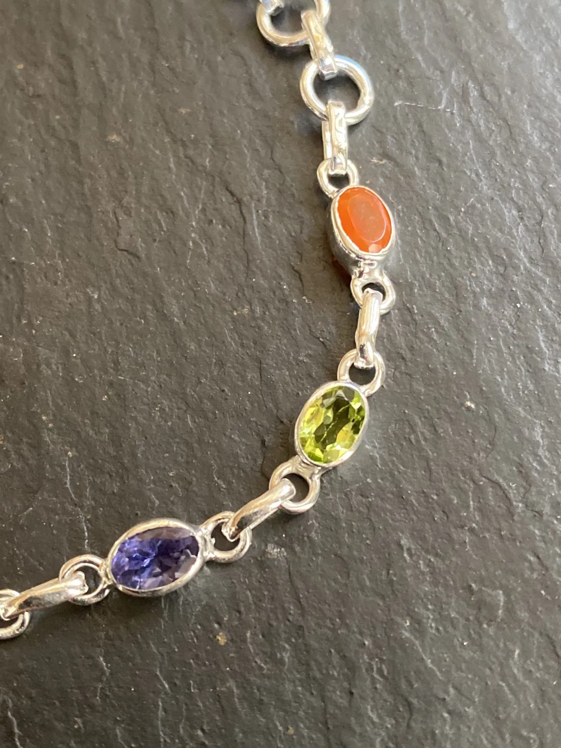 Galerie Kara bracelet Chakras argent pierres