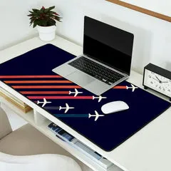 Society6 Aerial Acrobat tapis de bureau bleu marine avions