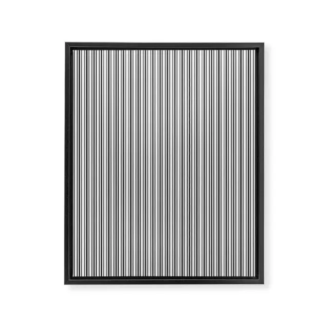 Society6 Trendy French Black and White Mattress Ticking toile encadrée