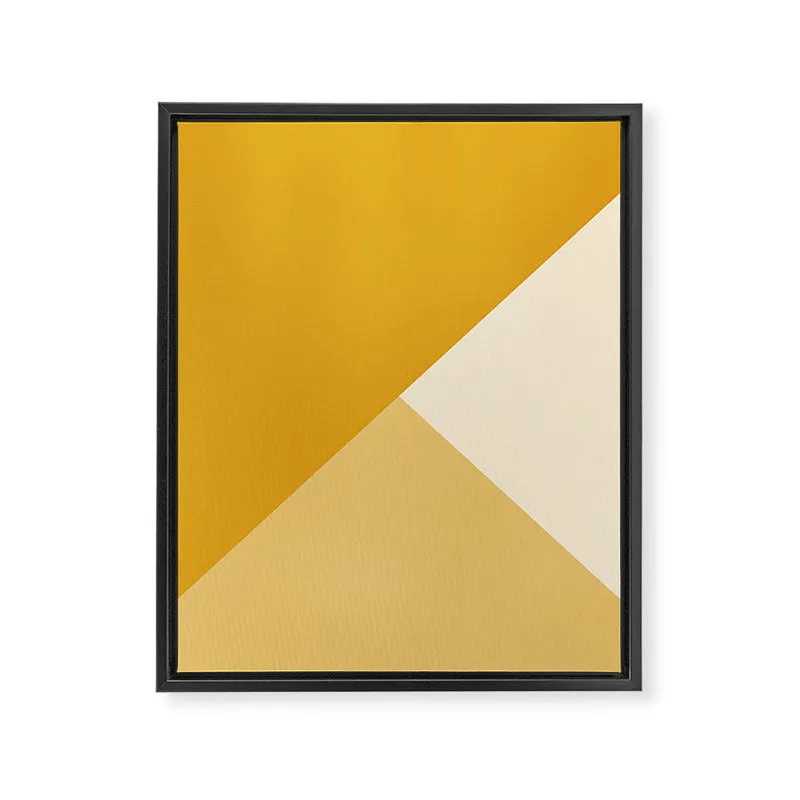 Society6 Mustard Tones toile encadrée géométrique
