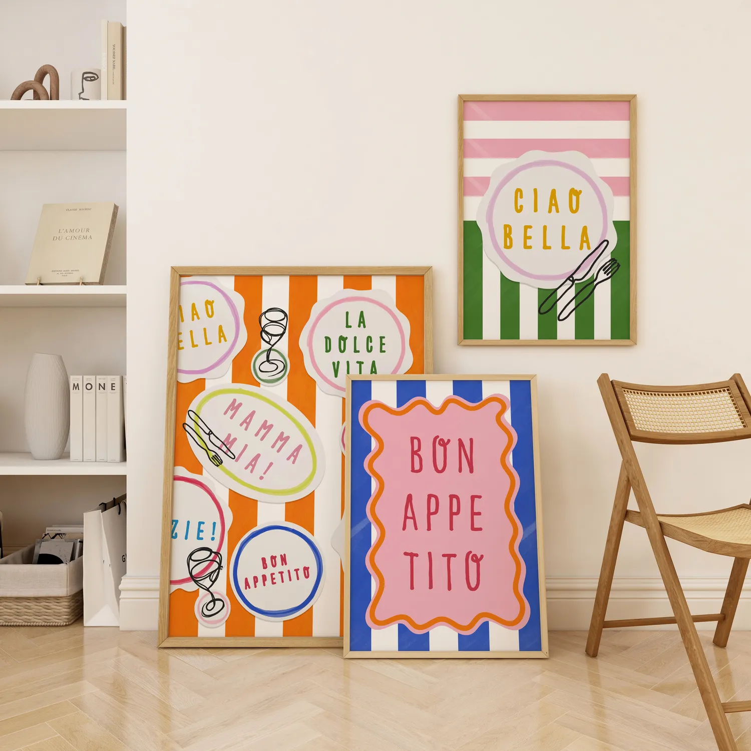 Maddison Ball Bon Appetito Border affiche cuisine
