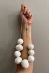 Biankaléone Grand collier de perles décoration murale 33 cm