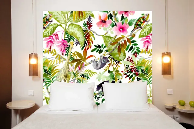 Mademoiselle Tiss Jungle tête de lit tissu animaux