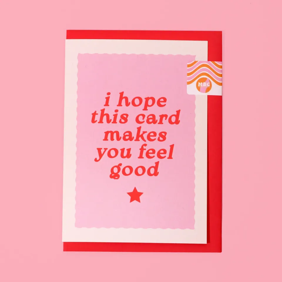 Maddison Ball I Hope This Card carte A6 soutien rose