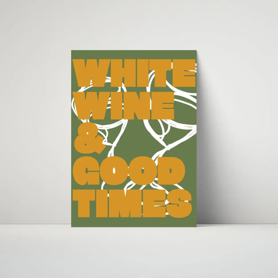 Maddison Ball White Wine Good Times affiche bar apéro