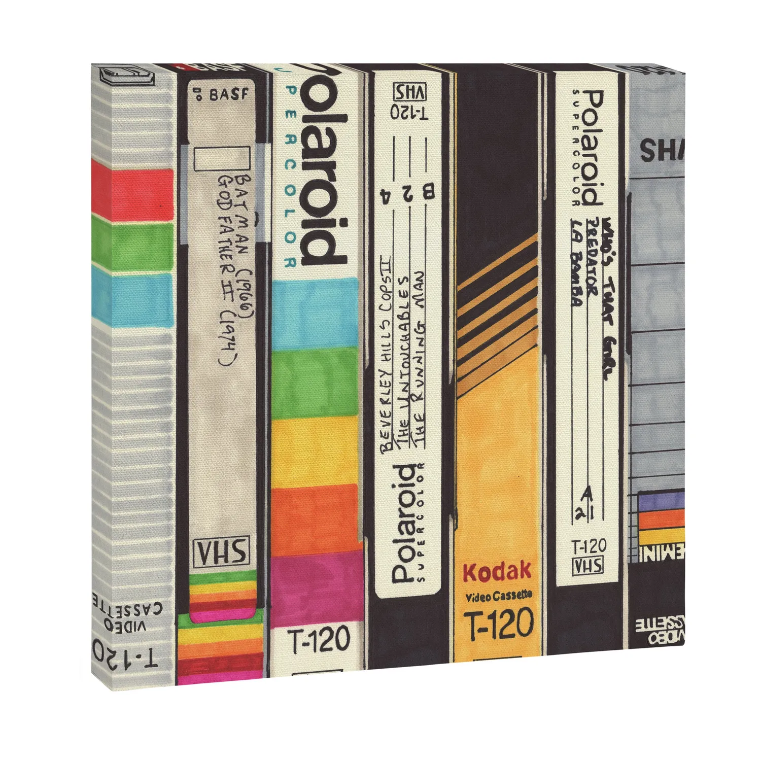 Society6 VHS toile pop culture cassette rétro