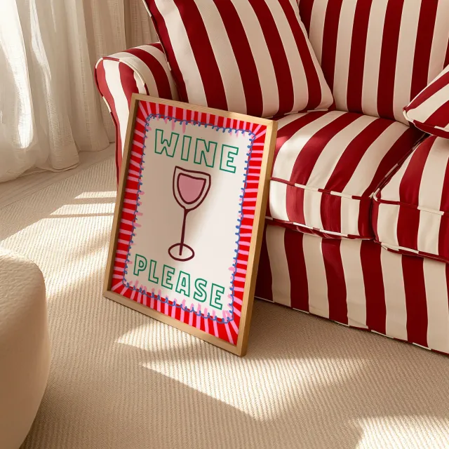 Maddison Ball Wine Please affiche cuisine