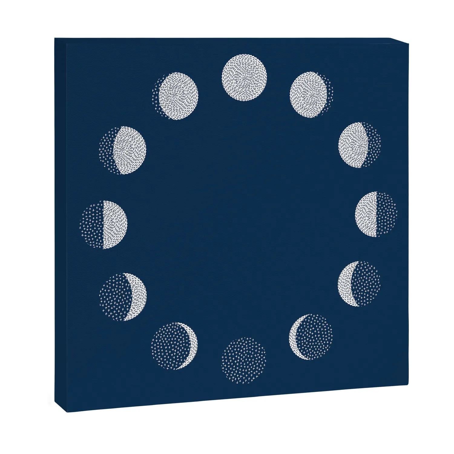 Society6 Moon Phases toile phases de lune indigo