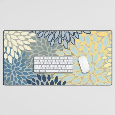 Society6 Dahlias Jaunes tapis de bureau grand format floral