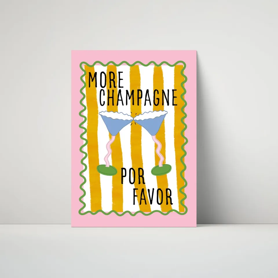 Maddison Ball More Champagne Por Favor affiche