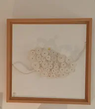 Sandrine Ramona Sans titre tableau porcelaine or 45,5 cm