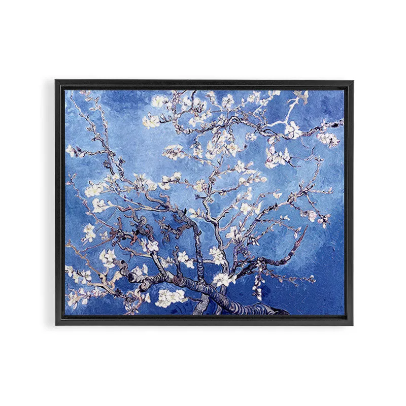 Society6 Vincent Van Gogh Almond BlossomS Blue tableau sur toile encadré