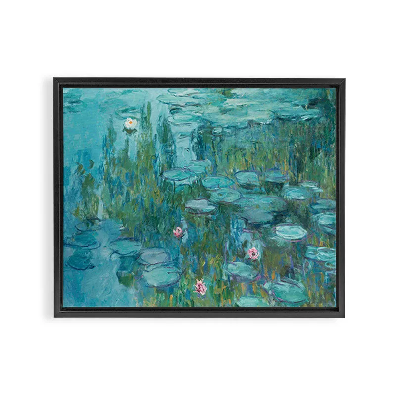 Society6 Monet - Water Lilies toile encadrée