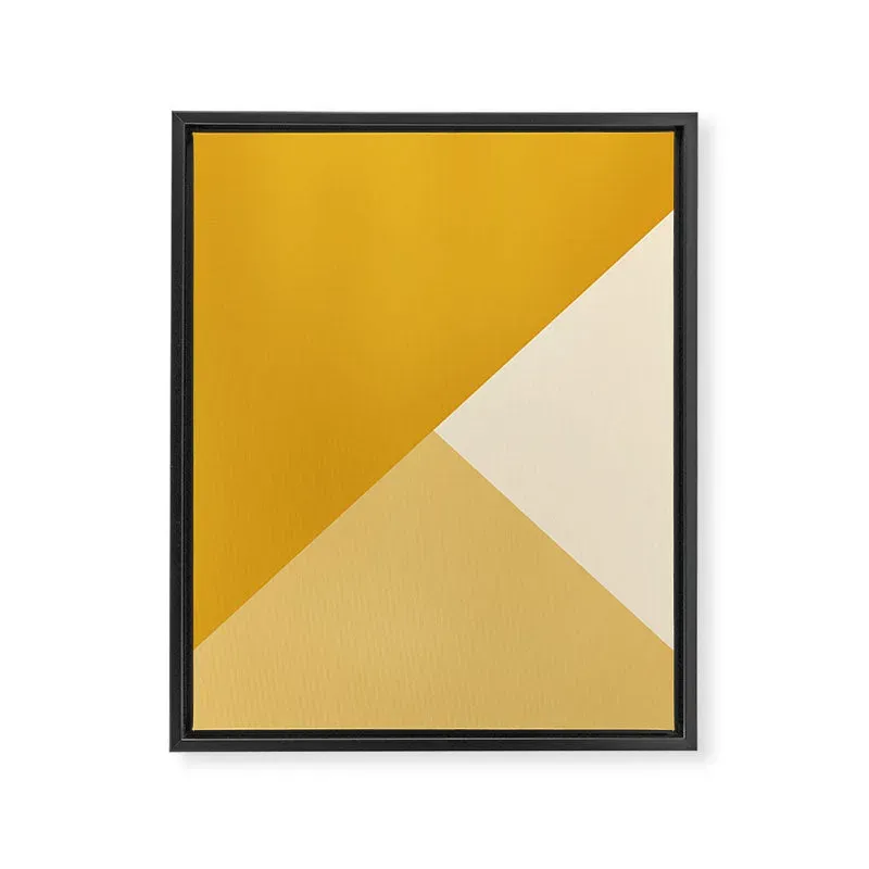 Society6 Mustard Tones toile encadrée géométrique