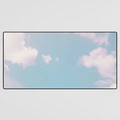 Society6 Pink Lining tapis de bureau ciel pastel
