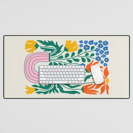 Society6 Flower Market 04 Madrid tapis de bureau fleurs