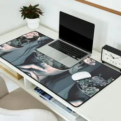 Society6 Inner Garden tapis de bureau visage fleurs