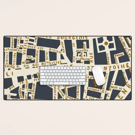 Society6 Paris Map tapis de bureau carte Paris