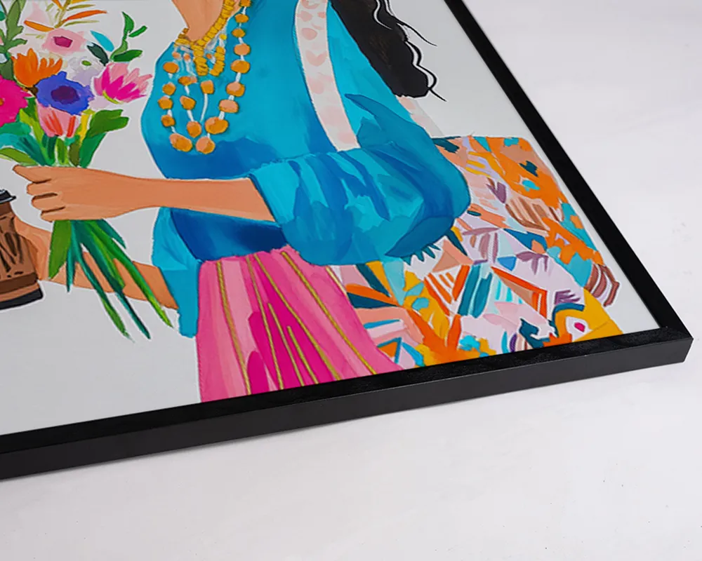 Any Image Flowers & Coffee toile encadrée figurative couleur