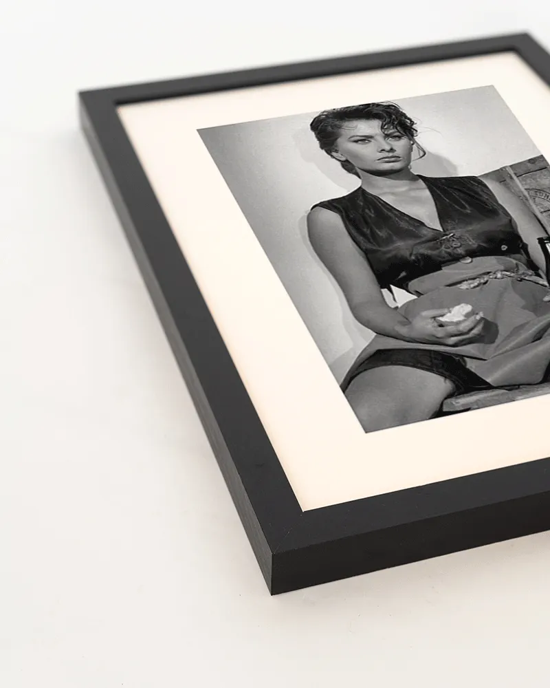 Any Image Sophia Loren in The River Girl toile encadrée noir et blanc