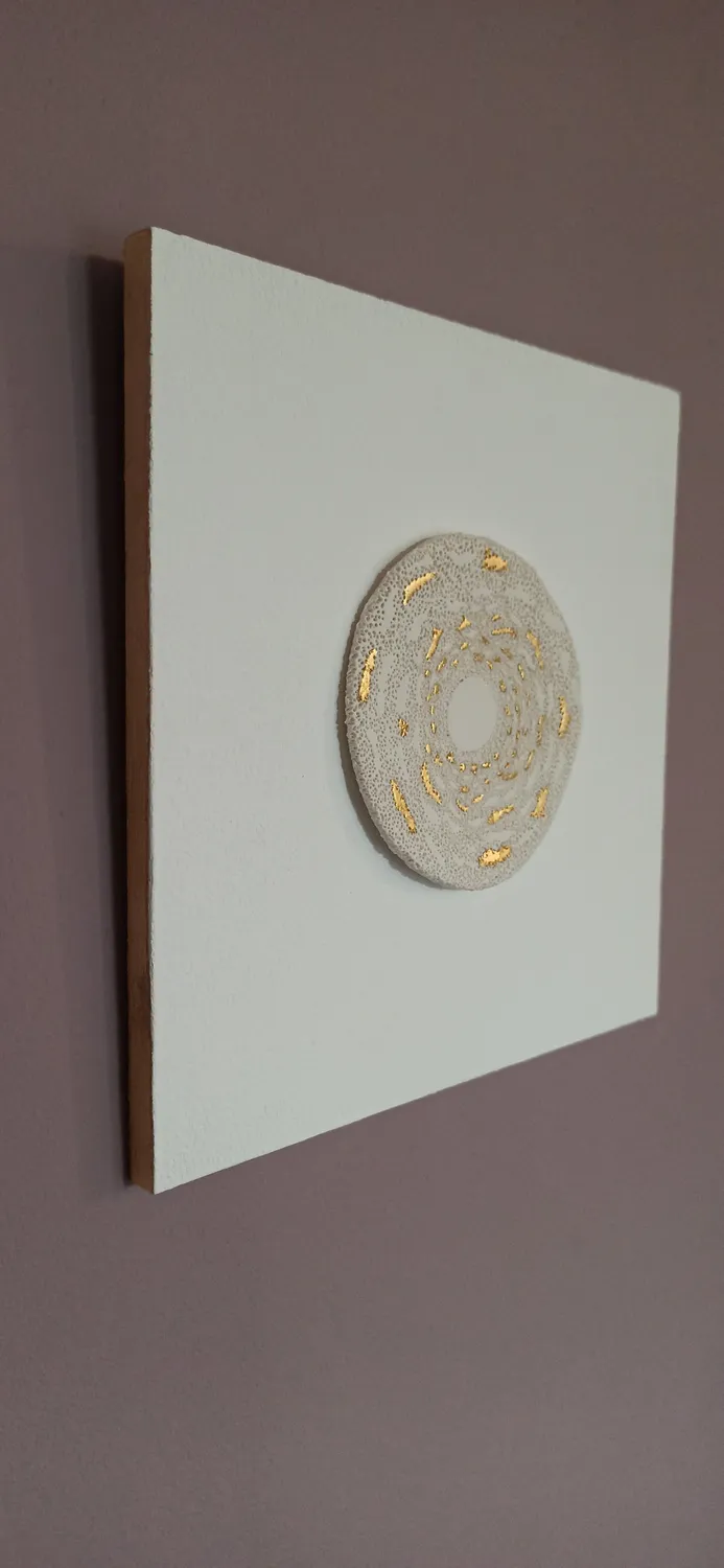 Sandrine Ramona Tourbillon II tableau bois porcelaine dorée 300 g